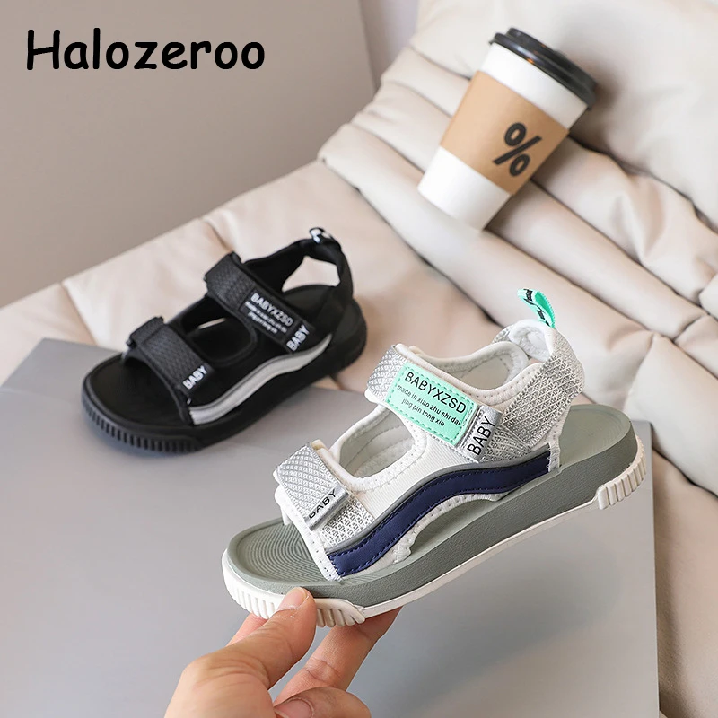 

New Kids Sport Sandals Baby Girls Brand Casual Shoes Children Black Beach Sandalias Boys Fashion Slides Soft School Flats Summer