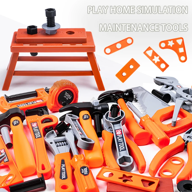 Home repair toys simulated maintenance tools electric drills screws clothing sets