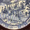 Jingdezhen Antique Porcelain Blue And White Figures Porcelain Decor Plate Ornament Chinese Home Study Decoration Ornament ZF277 4