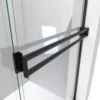 Alliance Pro BG 56-60 in. W x 70 3/8 in. H Semi-Frameless Sliding Shower Door in Matte Black and Clear Glass, glass shower door 4