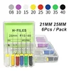 JUMTOP 6Pcs/Box Dental H Files 21mm/25mm Stainless Steel Endodontic Root Canal Files Hand Use Files Dentist Treatment Tools 2