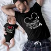 2024 Disney Trip Mickey Minnie Mouse Family Matching Shirts Cotton Dad Mom Bro Sis Kids T Shirt Baby Rompers Matching Clothes 4