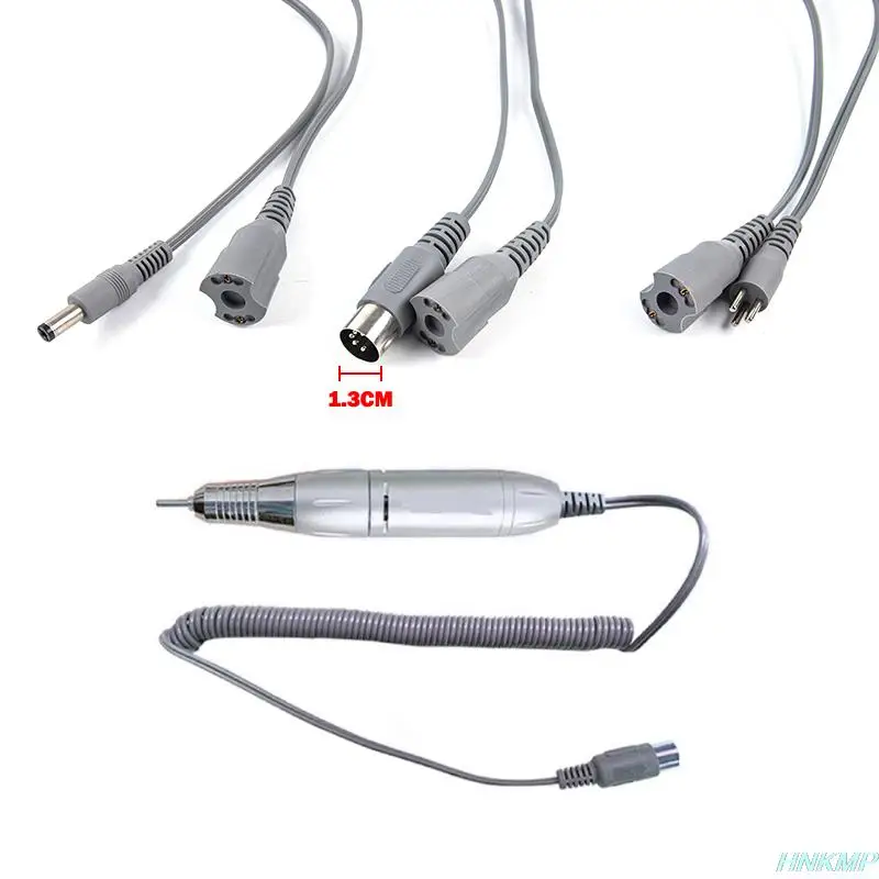 30000 RPM Strong Machine Accessory Electric Nail Drill Handpiece Cord Power Cable For Electric Nail Drill 10mm Gray Handle Rope electric nail drill electric nail grinder