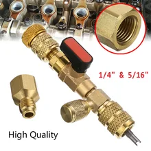 

HVAC AC Valve Core Remover Dual Size 5/16" Inch 1/4" Inch Port Installer Tool For Car Automobile