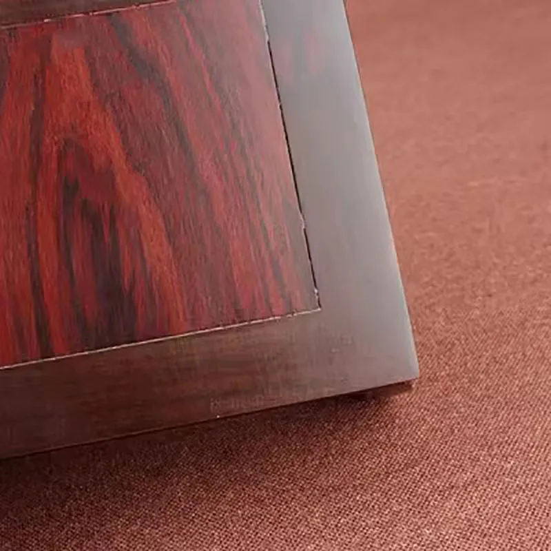 Wood Carving Crafts Decoration, Purple Sand Pot, Buddha Statue, Strange Stone Bonsai, Long Square Row, Bent Foot Platform Base