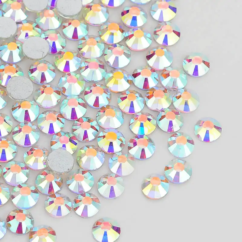 SS3-SS60 품질 크리스탈 AB 비 핫픽스 라인 석 플랫 백 유리 Strass 스톤 접착제 다이아몬드 스톤 DIY 장식 액세서리
