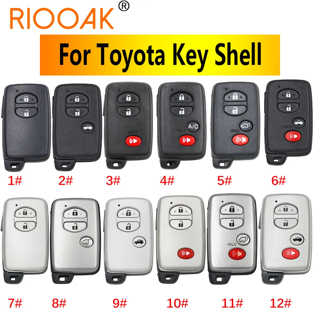 2/3/4 Buttons Smart Remote Key Shell Case Fob for Toyota Avalon Corolla Camry Prius RAV4 Highlander 4 Runner Land Cruiser Venza xnrkey 2 3 4 buttons remote key shell case for toyota avalon camry rav4 corolla highlander 2012 2015 smart car key housing