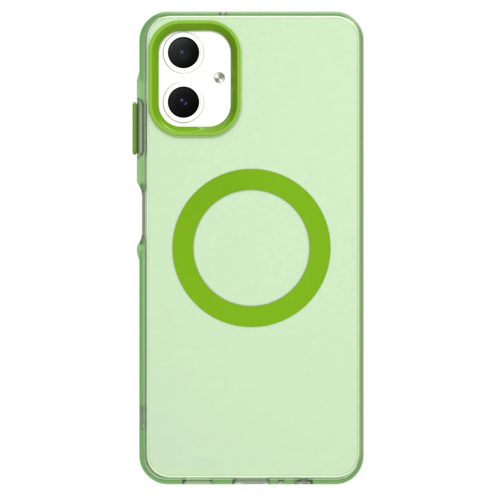 Candy Colors Translucent Phone Case with Magnetic Wireless Charging and Durable TPU Frame