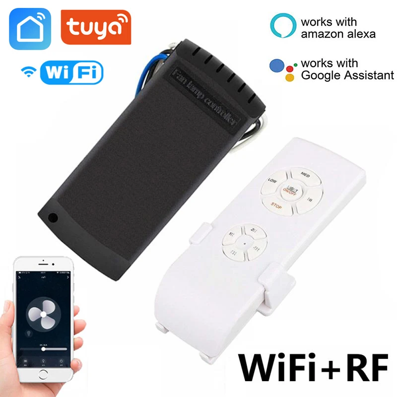 Ceiling Fan Remote Control Kit Wifi Tuya Wifi Remote Control Alexa Ceiling Fan Remote