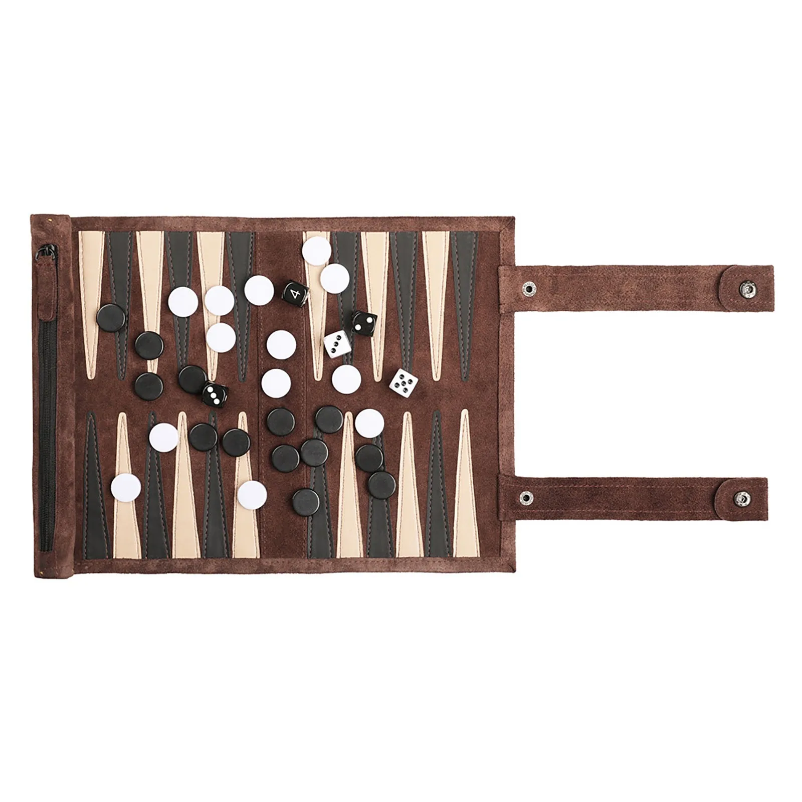Travel Backgammon Board Game Travel Set Chess Board Set Strategy Board Game Playing Pieces Dice Cups Wooden Chess For Table Game