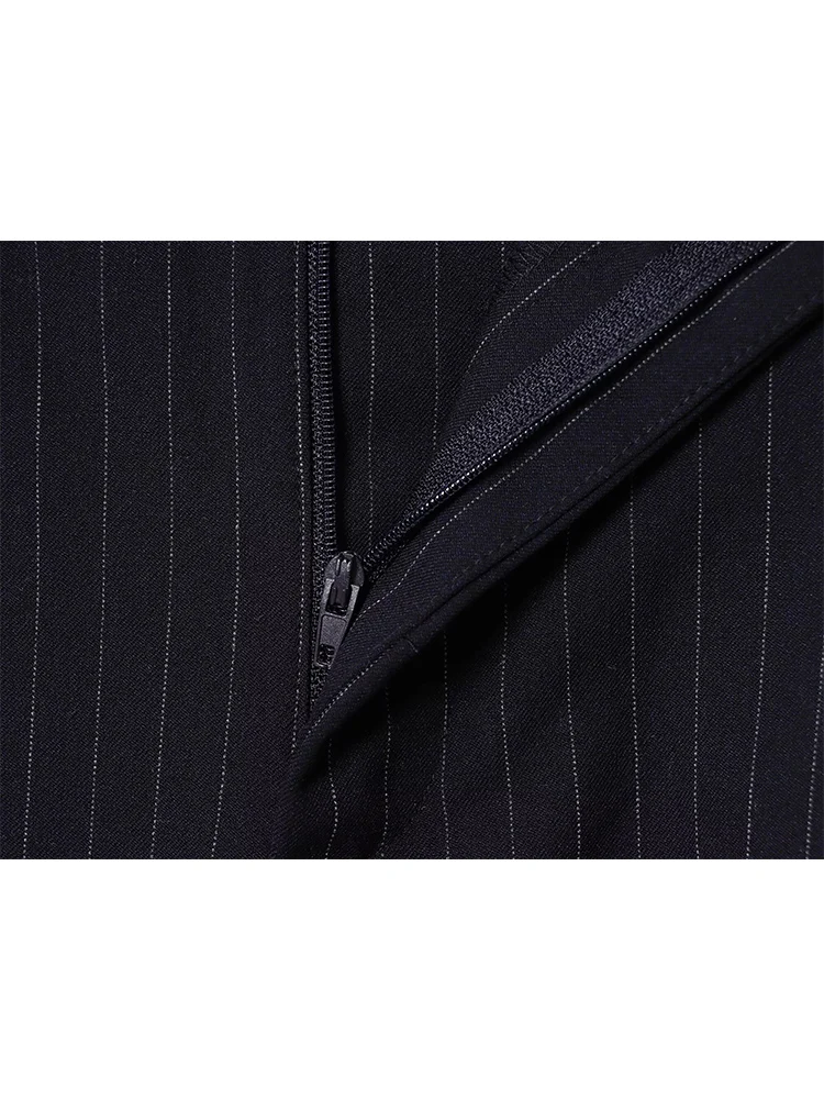 Elegant Chic Belt Pant Set With Women V-Neck Slim Sleeveless Vest Straight Pants 2025 Autumn Fashion Leisure Commute Lady Set