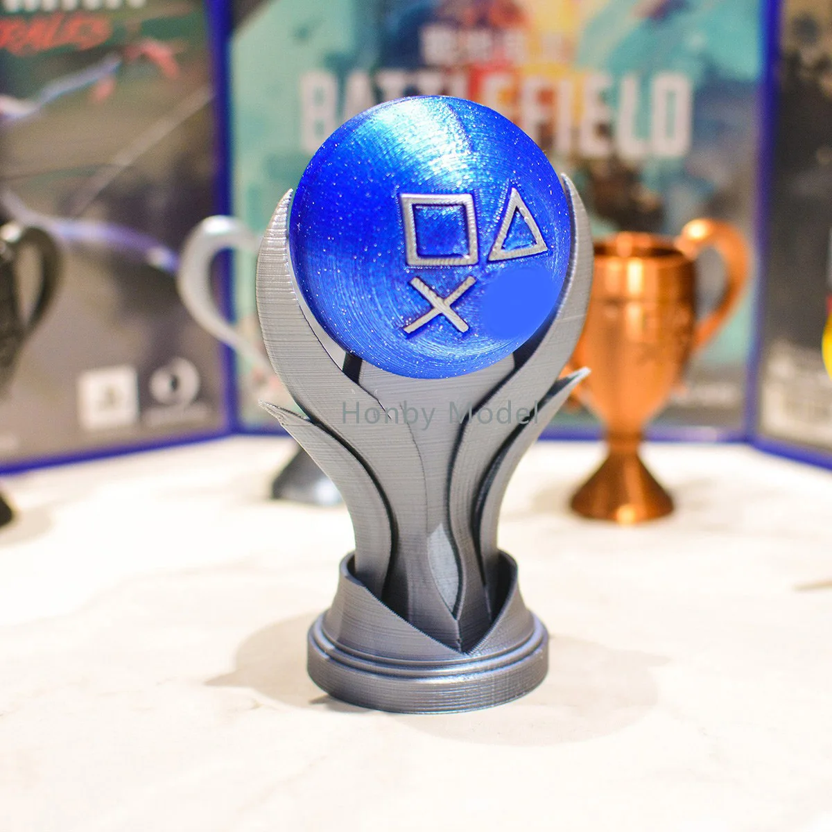 PlayStation プレイステーション　トロフィー　飾り　3Dプリント New Trophy Model 3D Printable Platinum Golden Silver Bronze