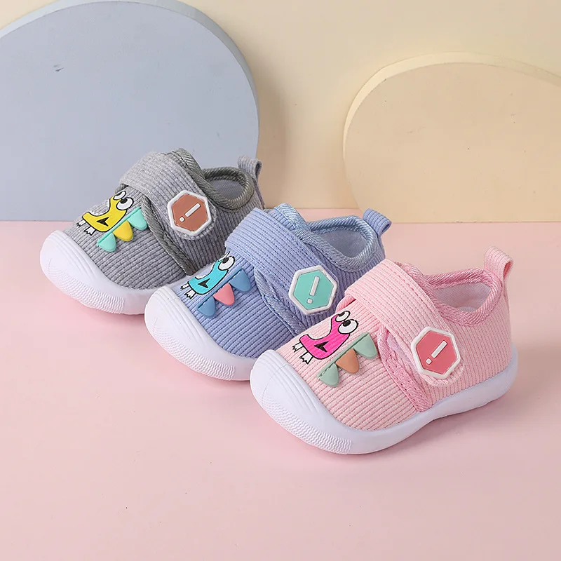 baby shoes sneakers shoes soft sole shoes 0-36 months infant toddler shoes walking with sound light baby girl pink cute shoes newborn boy soft sneakers cartoon print