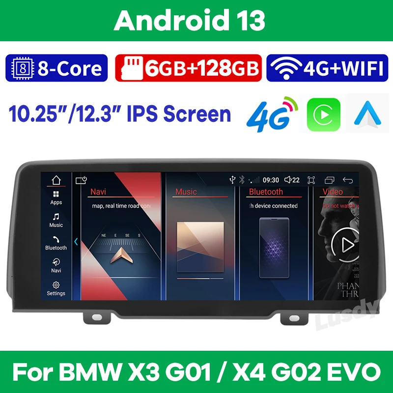 

Android 13 Car Multimedia for BMW X3 G01 X4 G02 EVO 2018-2021 Auto Radio Stereo Video GPS CarPlay Screen Head Unit