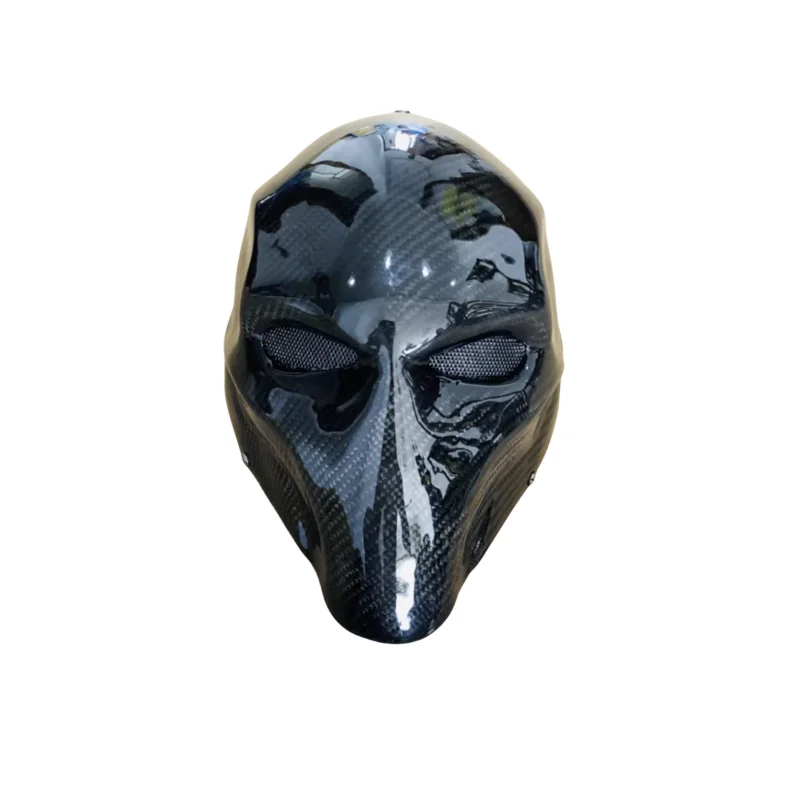 Twill Carbon Fiber Prom Villain Death Knell Halloween Full Face Helmet Mask Car Decoration Face Cover