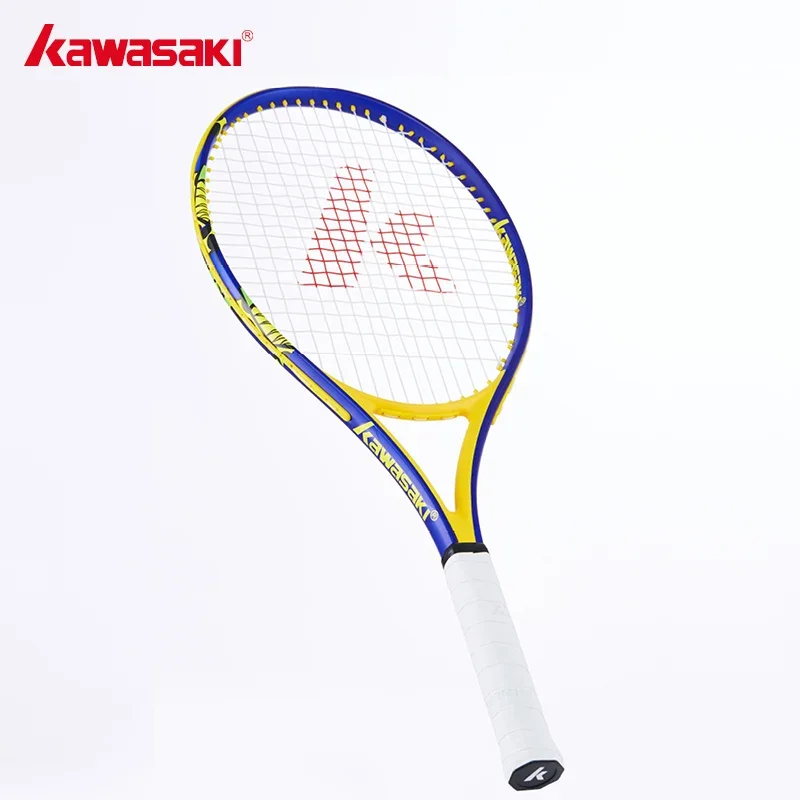 Kawasaki Tennis Racquet Shock Absorber-100 Carbon Fiber Oval Frame Mid-level Training Tennis Racket with Bag