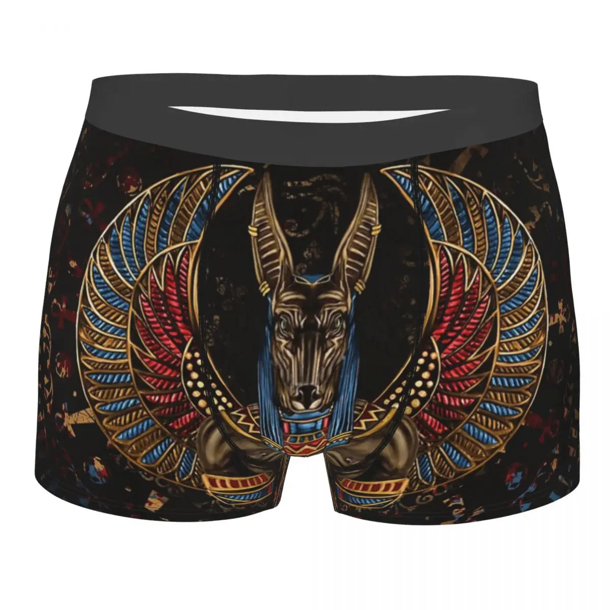 Novelty Boxer Shorts Panties Men Anubis Egyptian Underwear Ancient