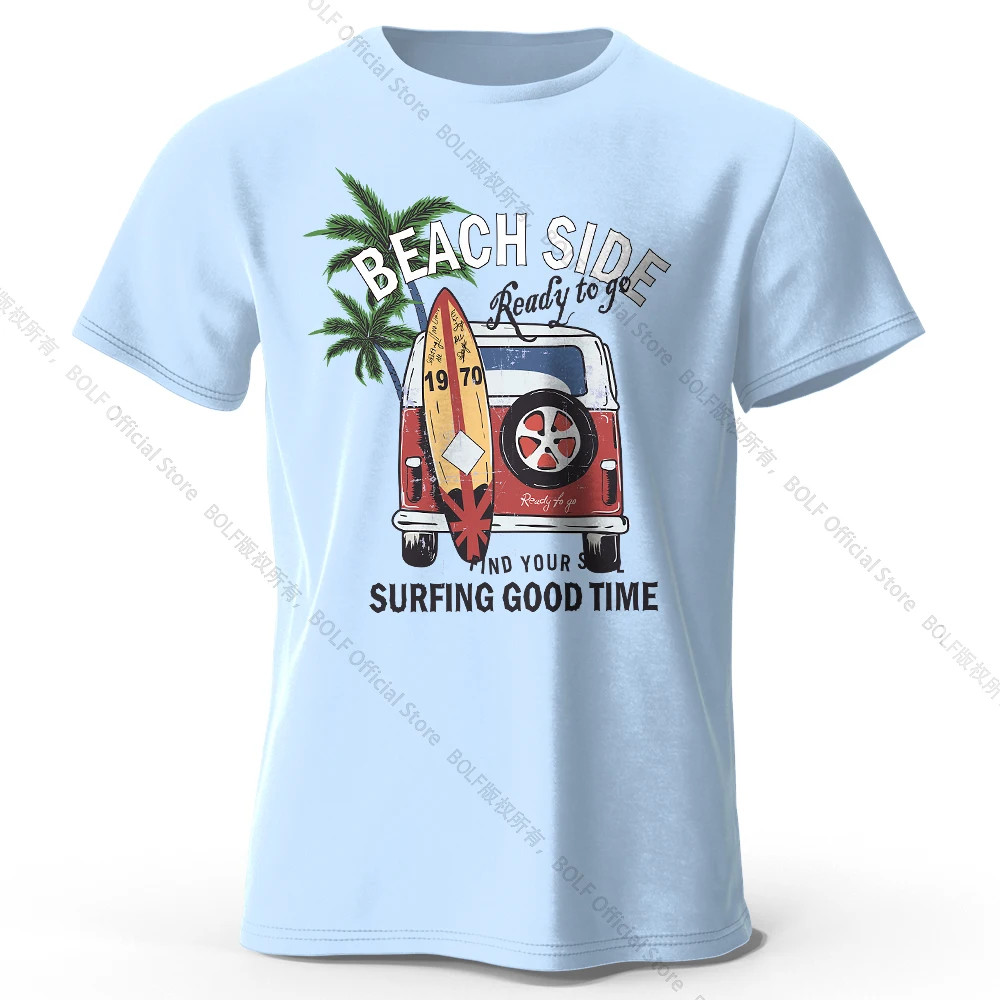 Retro Surf Badge Graphic Unisex Cotton T-Shirt