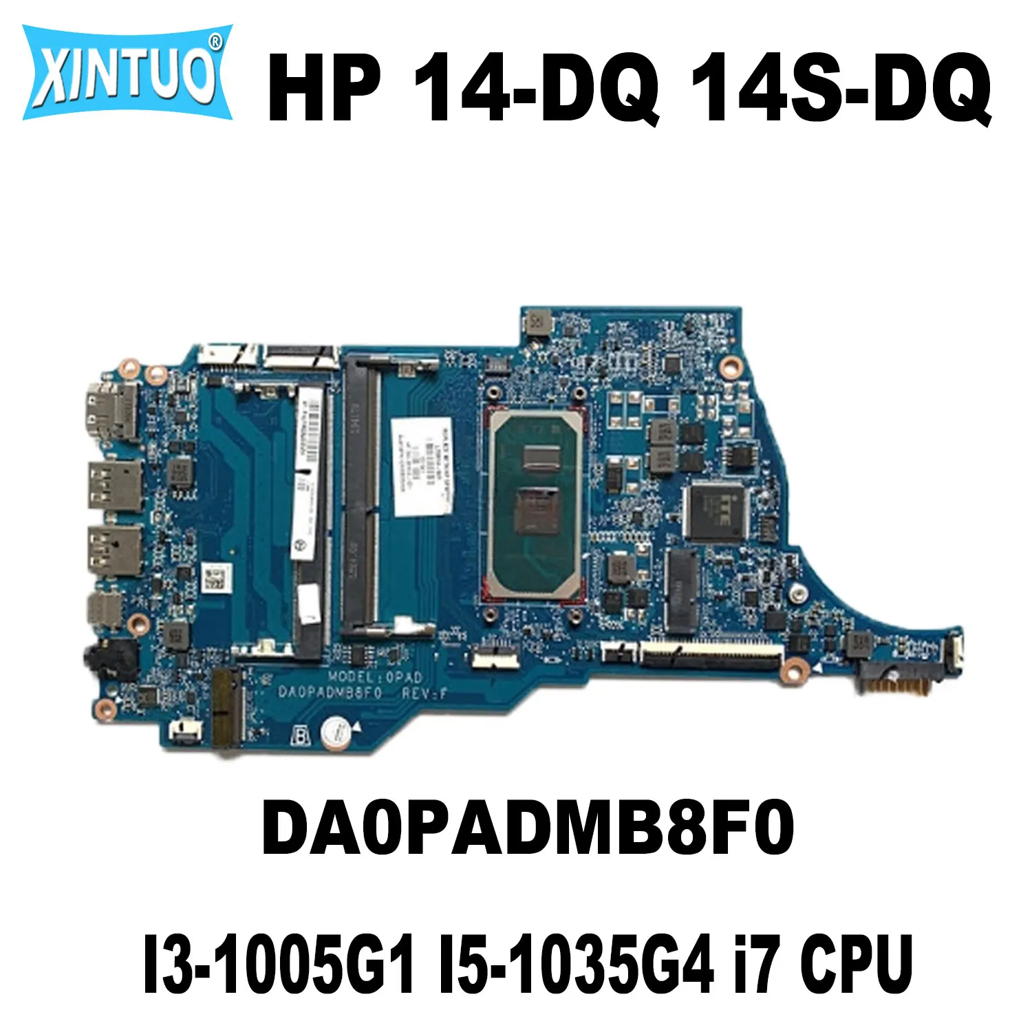 

DA0PADMB8F0 для HP 14-DQ 14S-DQ материнская плата для ноутбука с искусственными элементами i7 процессор DDR4 Φ 100% протестированная работа