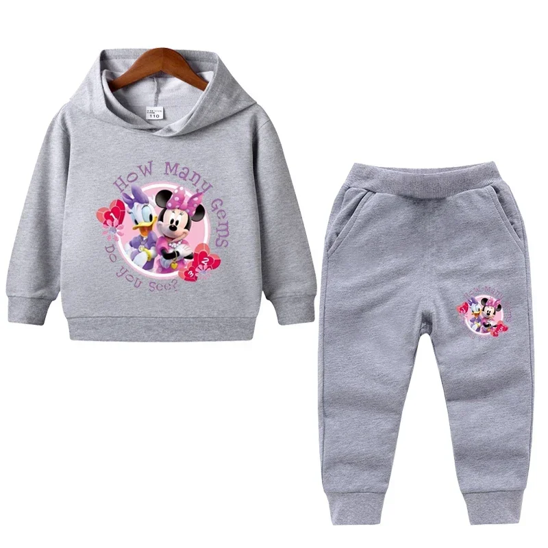 thumbnail image 1 of Traje de primavera y otoño para niñas de Disney, ropa para niñas pequeñas, sudaderas con capucha y pantalones deportivos, conjuntos de 2 piezas, chándal de moda para niños pequeños, 1 of 5