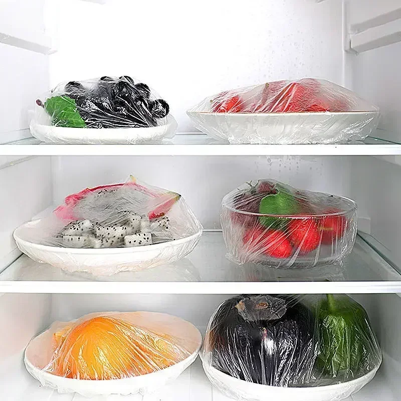 Food Cover 200 Pieces Food Bags Disposable Food Cover Plastic Wrap Fruit Bowl Cup Lid Store Kitchen Plastic Bag Storage Organization Home Plastic Food Storage Bags Plastic Food Cover Food Storage Bags Food Storage Lids Plastic Packaging Bags