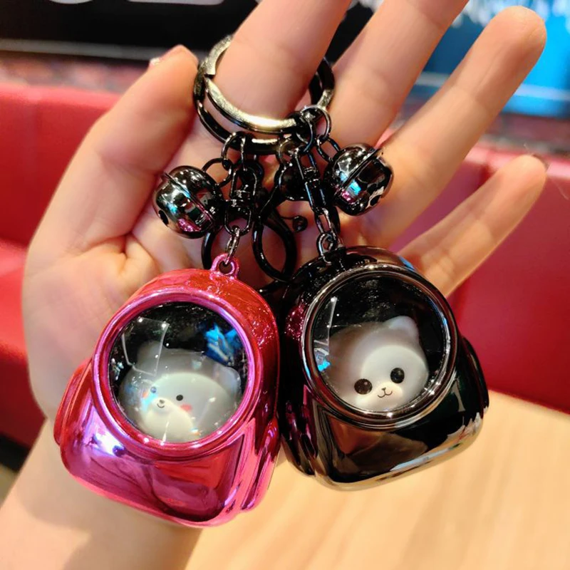 

Metal Bear Schoolbag Night Light Keychain Pendant Ambient Light Keychain Charms