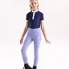 Summer children's equestrian pants high elasticity knitted children's horse riding pants full silicone 4