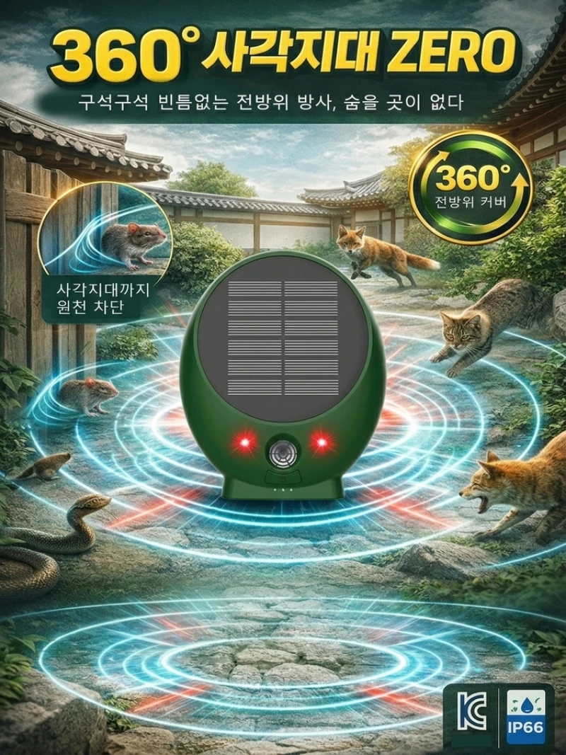 태양열 초음파 해충 퇴치기 야외 쥐 두더지 퇴치 방수 진동 장치 정원 마당 잔디밭 농장 설치류 방제