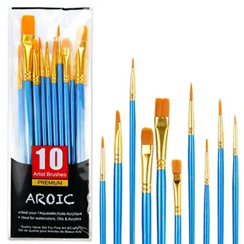10pcs Acrylic Paint Brushes 1