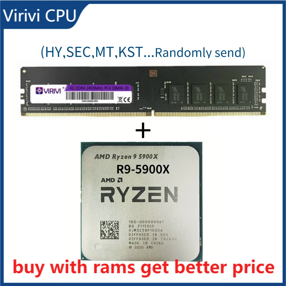DDR4 4G 2400 МГц с процессором Ryzen 9 5900X 3 7 ГГц двенадцатиядерный 24-поточный процессор нм