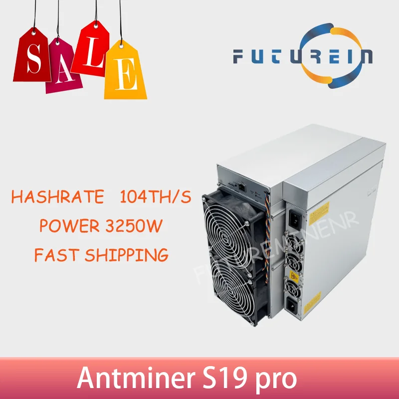 

Bitmain Antminer S19 Pro 100Th/s 104Th/s 110Th ASIC Bitcoin Miner Mining BTC Machine Bitcoin Crypto Mining Machine Ready To Ship