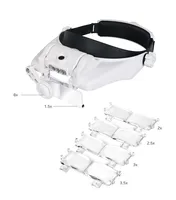 Hot Selling USB Rechargeable Glasses Loupe Watchmaker Repair Tool Glasses Magnifier LED Headband Magnifying Glass 2