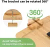 Bamboo Sofa Tray Table, Clip On Side Table Couch Arm With Phone Holder 5