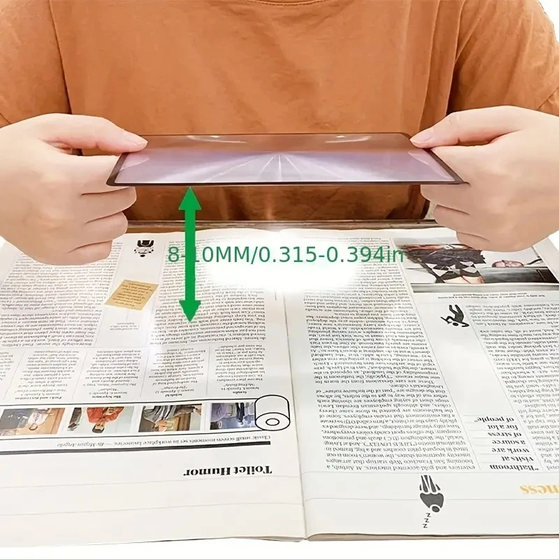 Magnifying Glass 3X Ultra-Thin Card Reading PVC Magnifying Glass Large Area For The Elderly 180X120MM