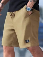 Shorts de sport décontractés pour hommes, à carreaux, amples, longueur genou, style américain, mode sportive urbaine 5