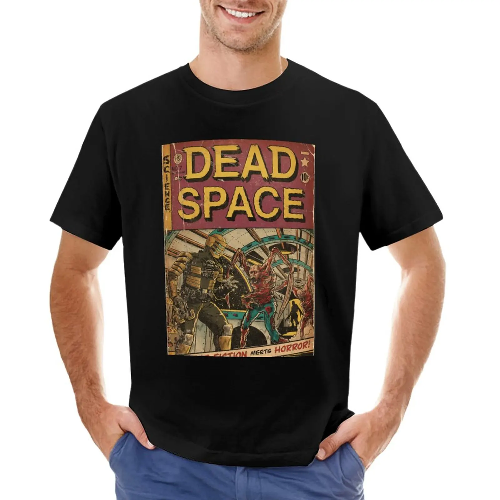 T-Shirt Dead Space Fan Art Comic Cover Taglie Forti Magliette Alte Da Uomo Carine