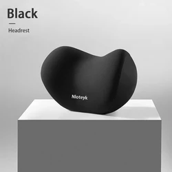 Ergonomic Memory Foam Car Seat Neck and Back Support Pillow (Black Headrest)