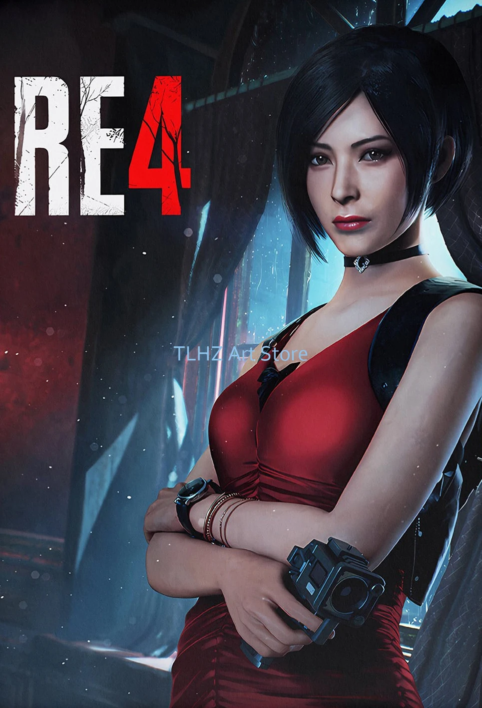 thumbnail image 1 of Retro Hot Video Game R-Resident Leon Kennedy Evil Posters and Prints Canvas Printing Wall Art Picture for Living Room Decor Gift, 1 of 5