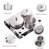 3pcs New Arrival Mini Stainless Steel Nail Art Cup Set Crystal Liquid Sterilization Cup Nail Salon Set Organizer Manicure Tools 2