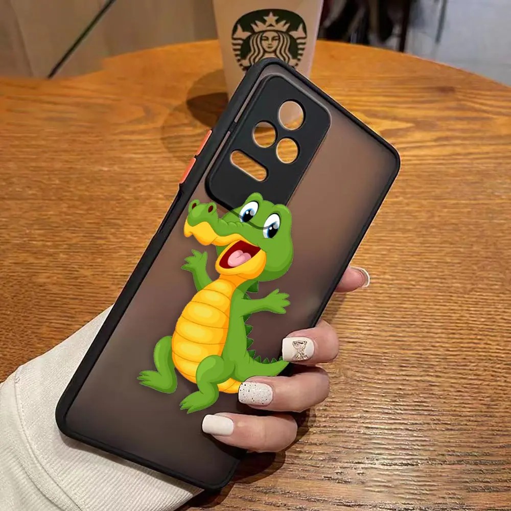 thumbnail image 1 of Funda mate para Redmi A1 K50 K40 GAMING K30 K20 10X 10C 10 9C 9T 9A 9 8 7 PRO 4G 5G Funda Coque Shell lindo cocodrilo de dibujos animados, 1 of 5