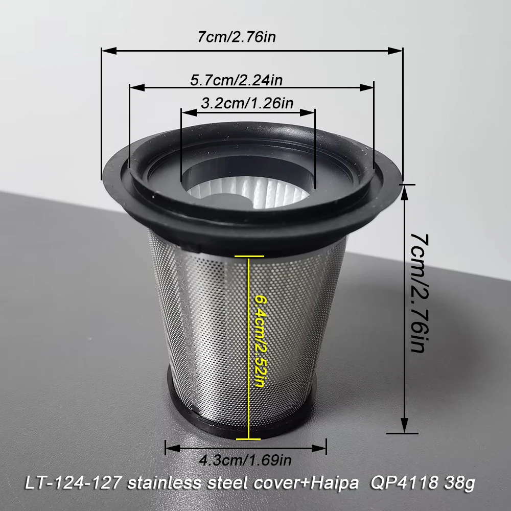 Vacuum Cleaner Cartridges Stainless Steel Cover Haipa Filter hepa filter kit 1 Pcs vacuum cleaner For Car Home Appliance