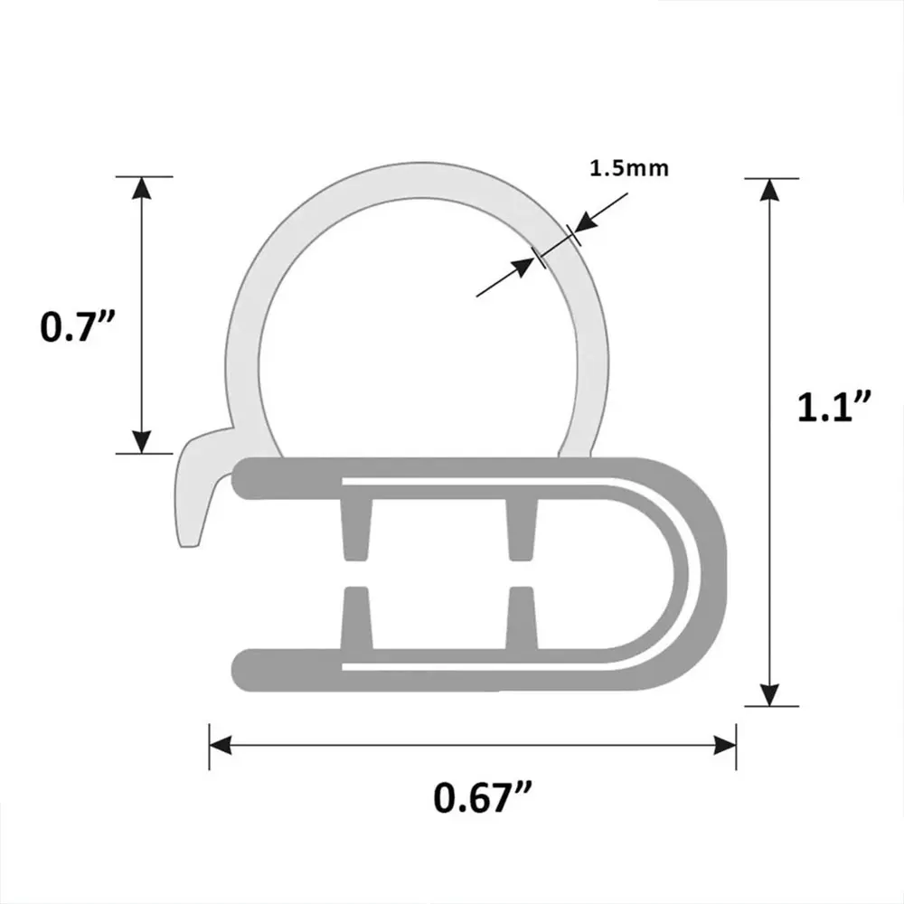 3m Rubber Edge Guard Sealing Strip Universal Soundproof Sealing Strips Car Door Anti-collision Waterproof Sealings Accessories 3