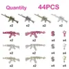 44PCS Alloy Gun Dollar Sign Star Nail Luxury Decor Gun Nail Charms Nail Art Rhinestone for Acrylic DIY Jewelry Nails Accessories 5