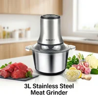 800W 3L Electric Meat Grinder Multifunction Food Processor Stainless Steel Kitchen Grinder Vegetable Chopper Slicer Machine Home 1