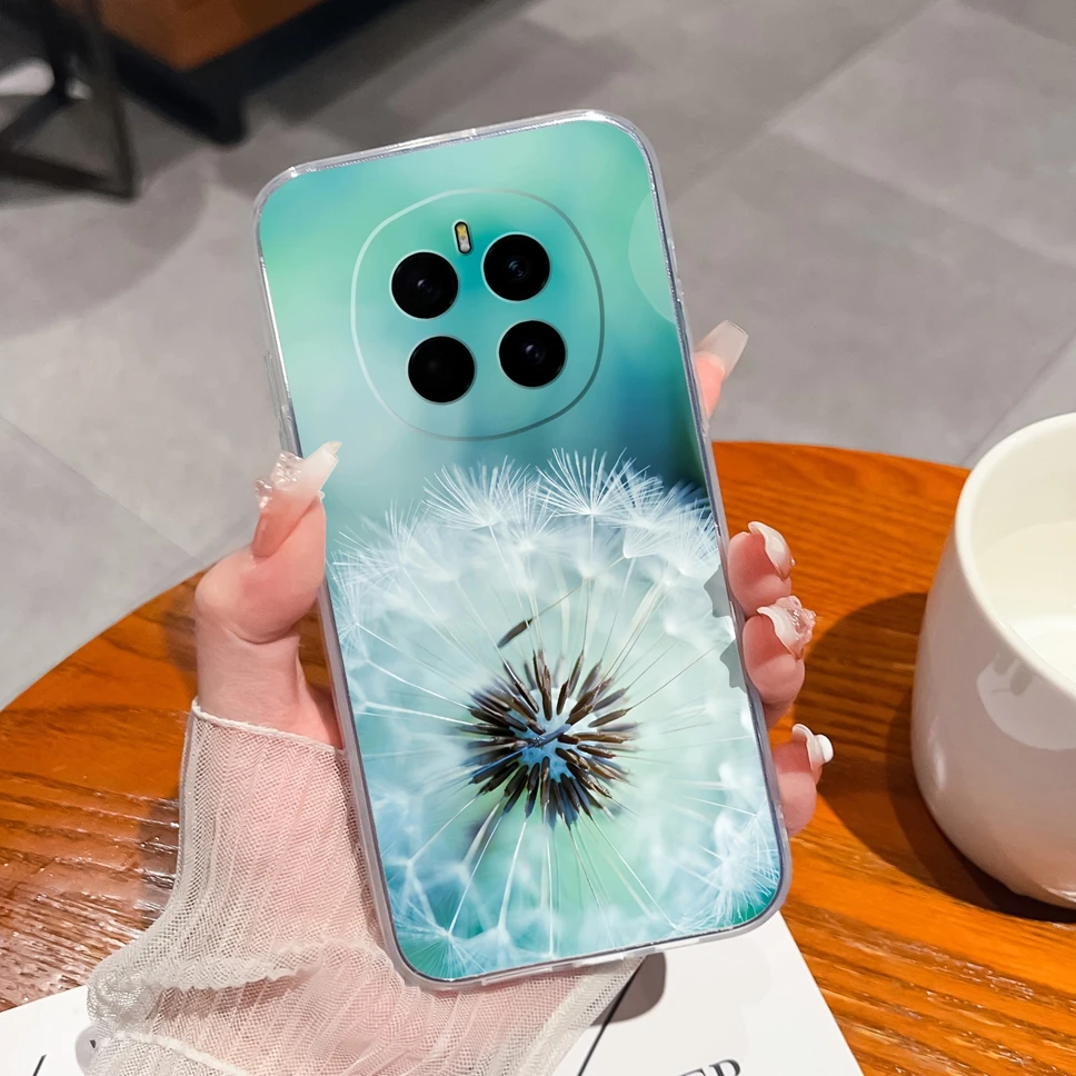 Transparent Cute Flower Soft Silicone Protective Back Cover Phone Case