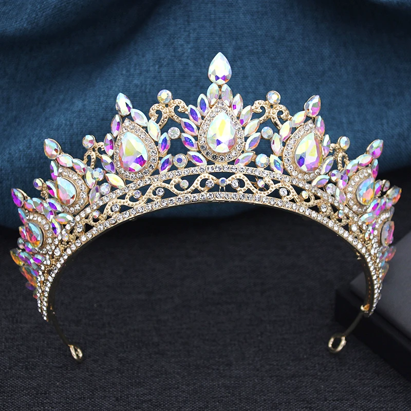 Tiara Con Diamant De Imitación Para Niña Y Mujer, Corona De Reina Y