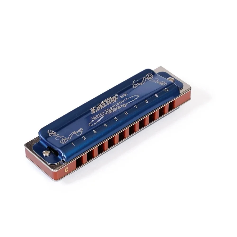 Easttop Harmonica Diatonic 10 Holes Blues Harp 2 Color 12 Keys Paddy Mouth Ogan woodwind Musical Instrument Melodica gaita