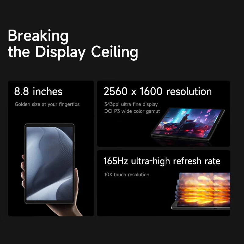 Lenovo Tablet Legion Y700 8.8" 2.5K 165Hz Display Snapdragon 8 Gen3 Dual X-axis linear motors Professional Gaming Tablet PC 5
