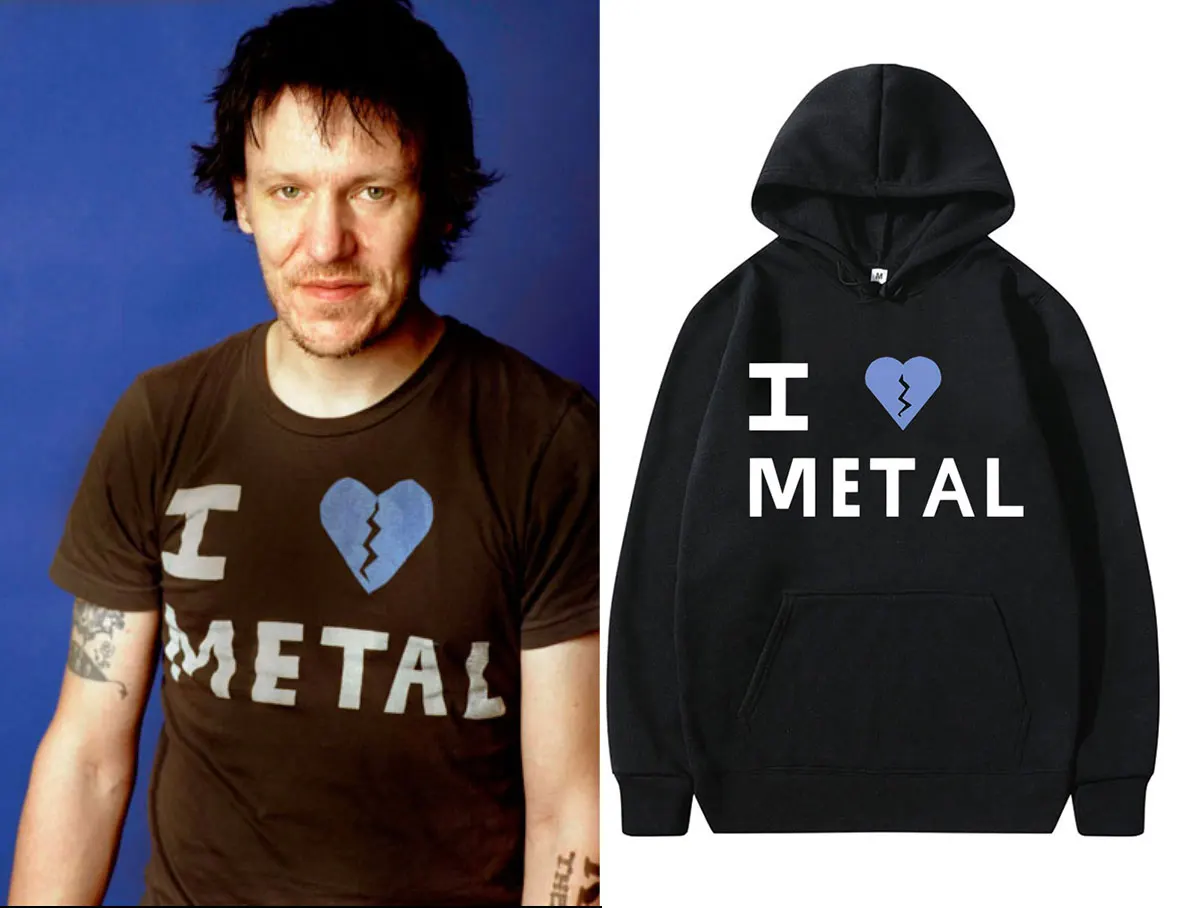 

Singer Elliott Smith I Love Metal Same Style Hoodie Men's Hoodies Male Fashion Streetwear Men Women Vintage Oversized Sweatshirt