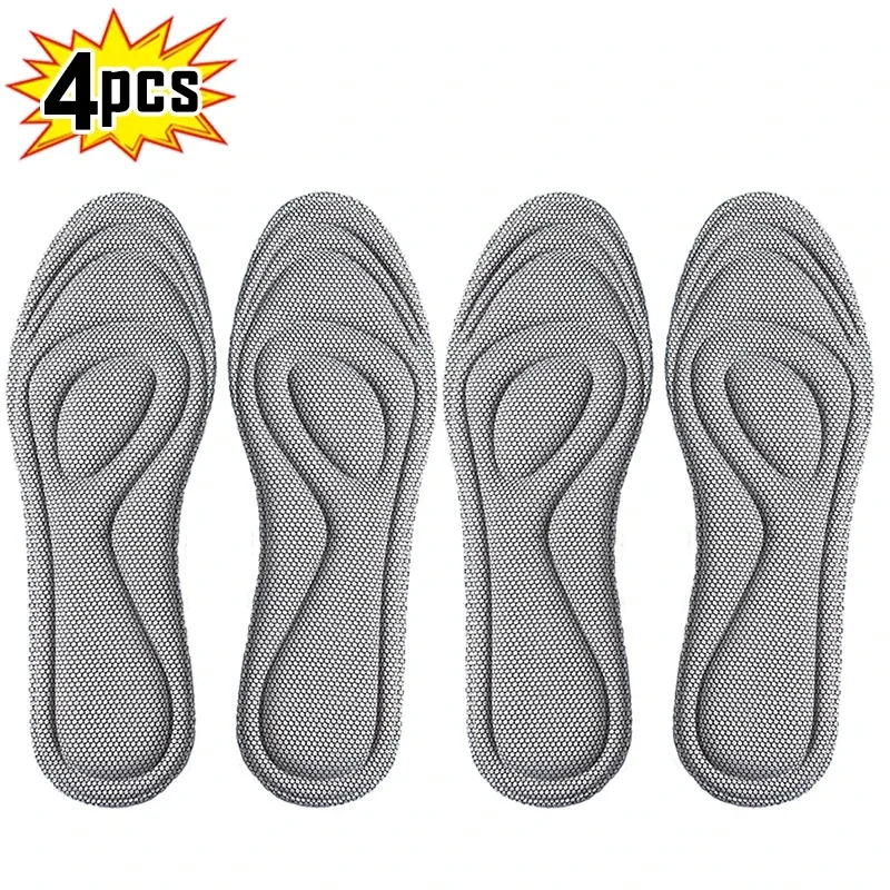 thumbnail image 1 of Plantillas ortopédicas de espuma viscoelástica para zapatos, desodorización antibacteriana, absorción de sudor, almohadillas para correr, 4 Uds., 1 of 5